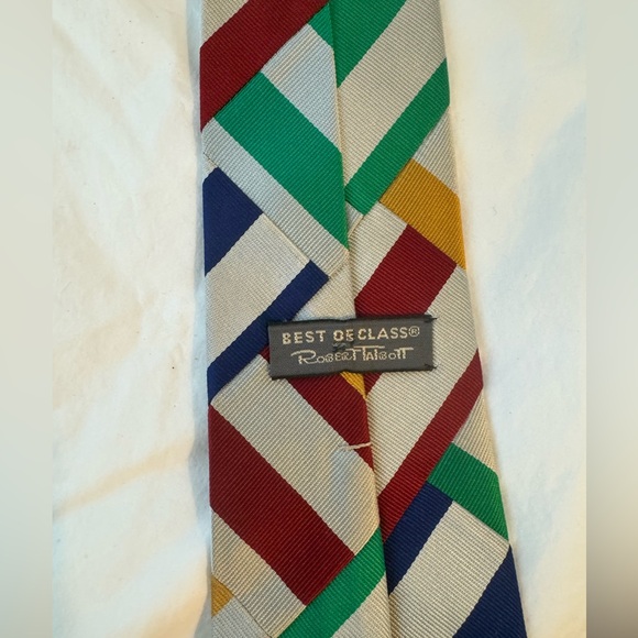 Robert Talbott striped patchwork silk tie - Picture 3 of 5